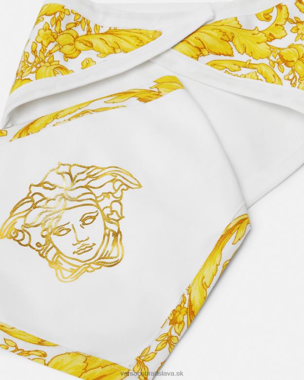 príslušenstvo X8X8P1845 Versace barocco detský podbradník 2-bal biele zlato deti