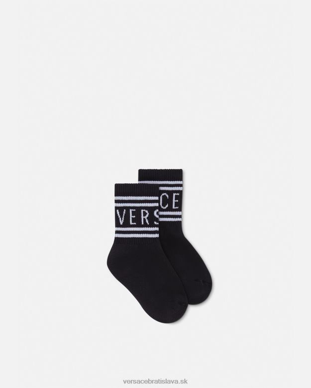 príslušenstvo X8X8P1969 Versace ponožky s logom čierna deti