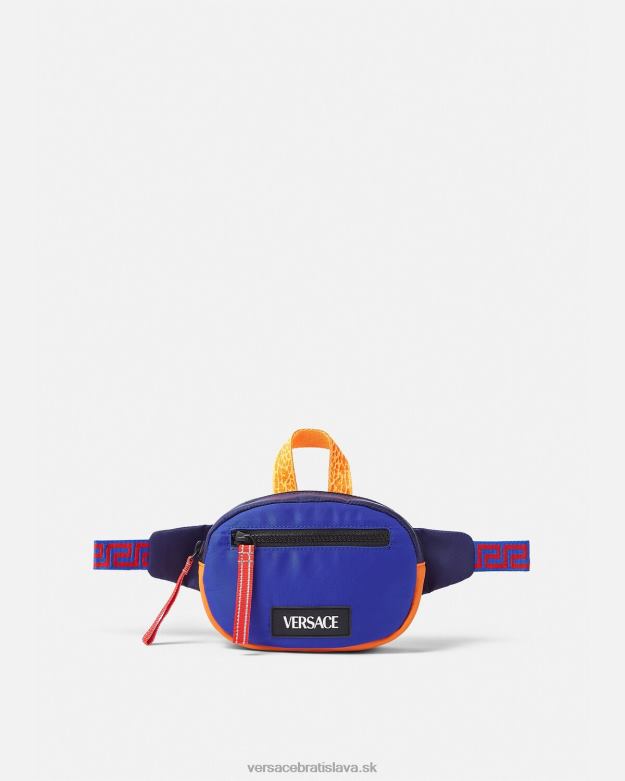 tašky X8X8P2075 Versace upcycle taška na opasok greca čierna a modrá deti