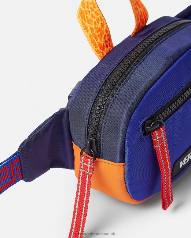 tašky X8X8P2075 Versace upcycle taška na opasok greca čierna a modrá deti