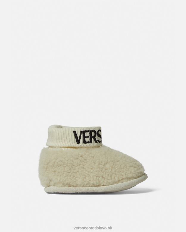topánka X8X8P1849 Versace detské čižmy s logom medvedíka béžová deti