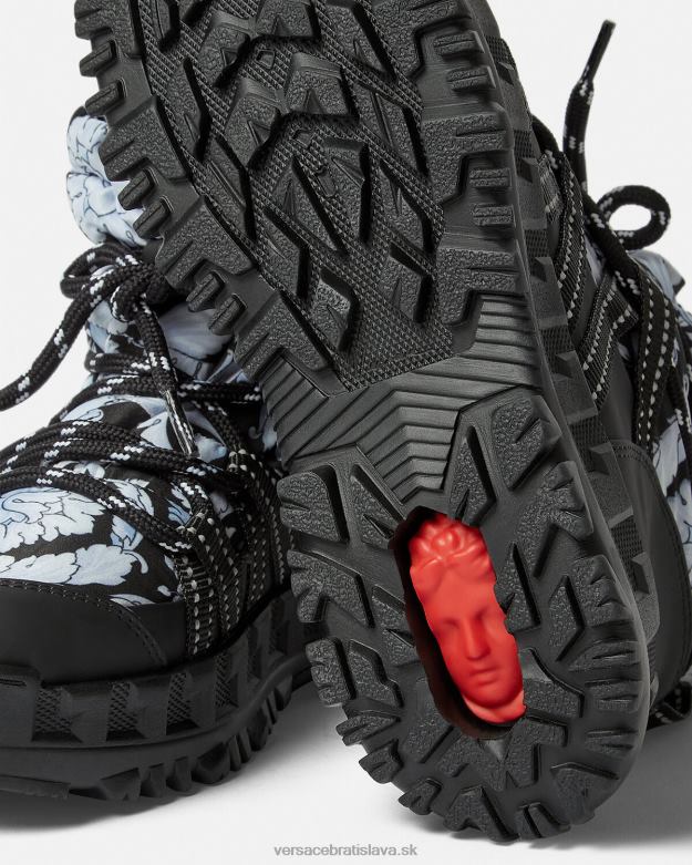topánka X8X8P2034 Versace barocco silueta snehule čierna biela deti