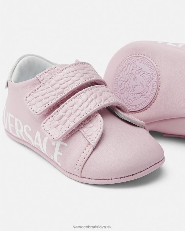 topánka X8X8P1848 Versace logo detské topánky svetlo ružová deti