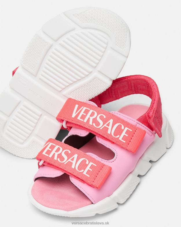 topánka X8X8P1879 Versace logo detské sandále Ružová deti