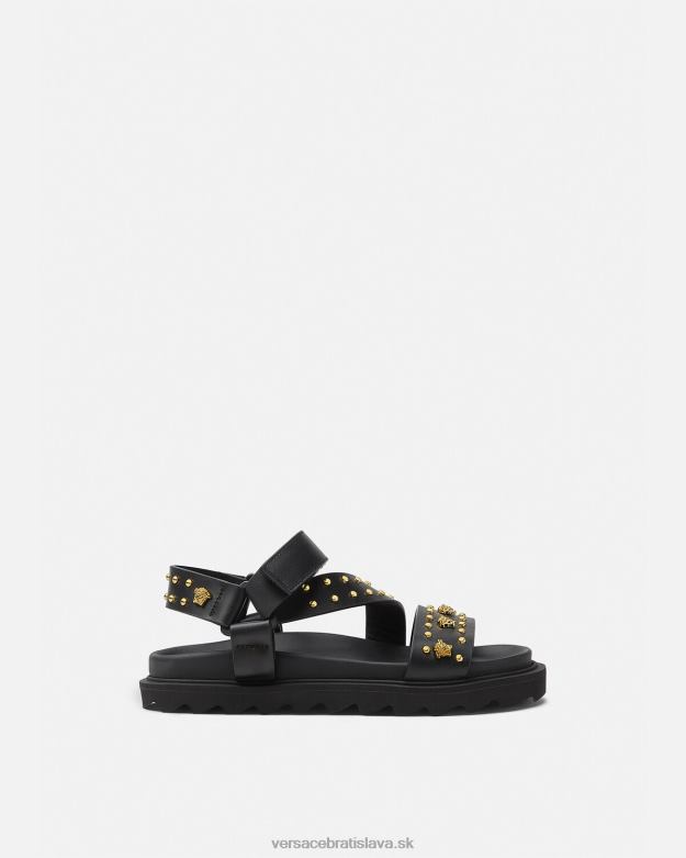 topánka X8X8P2041 Versace sandále la medusa s cvočkami čierna deti