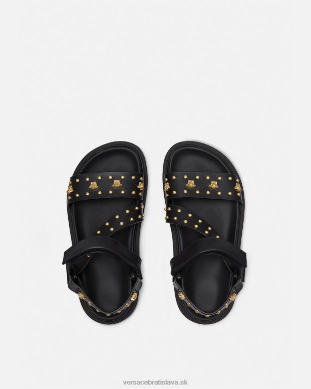 topánka X8X8P2041 Versace sandále la medusa s cvočkami čierna deti