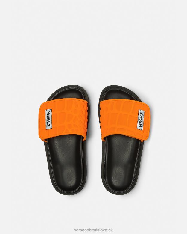 topánka X8X8P2052 Versace upcycle logo slides oranžová deti