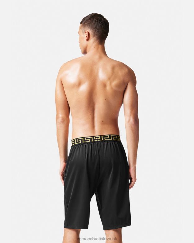 oblečenie X8X8P1455 Versace greca border dlhé šortky čierna muži