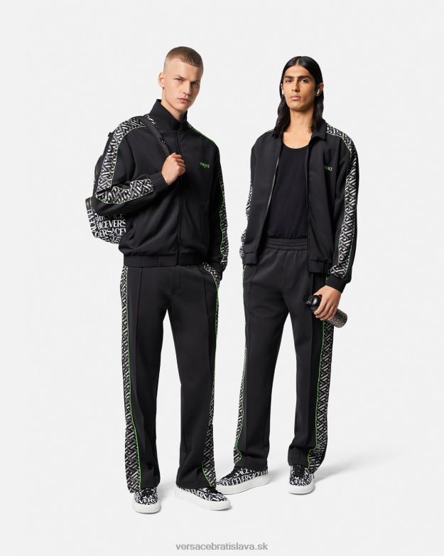 oblečenie X8X8P1457 Versace Nylonové tepláky la greca vytlačiť muži