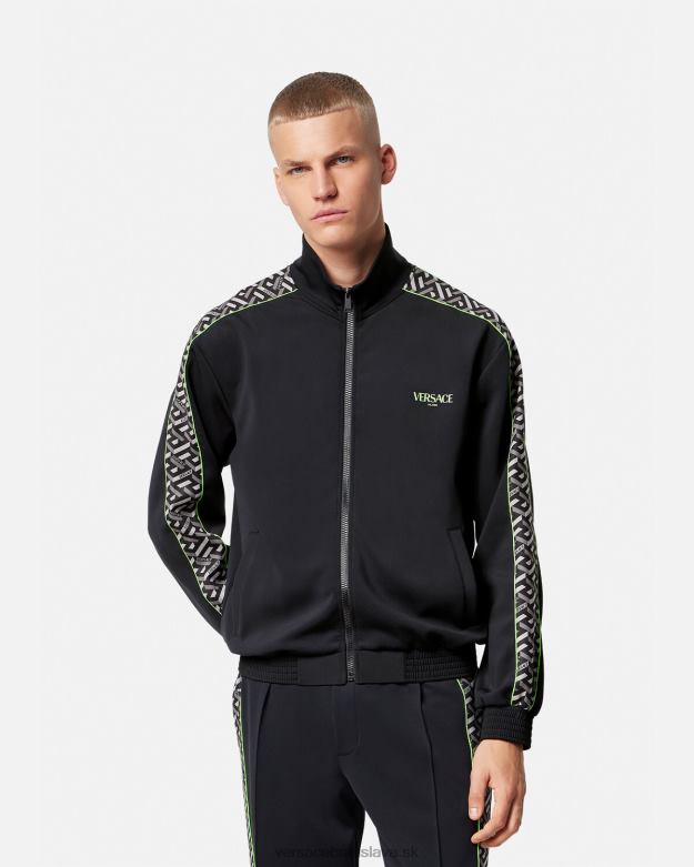 oblečenie X8X8P1458 Versace la greca nylonová tepláková bunda vytlačiť muži