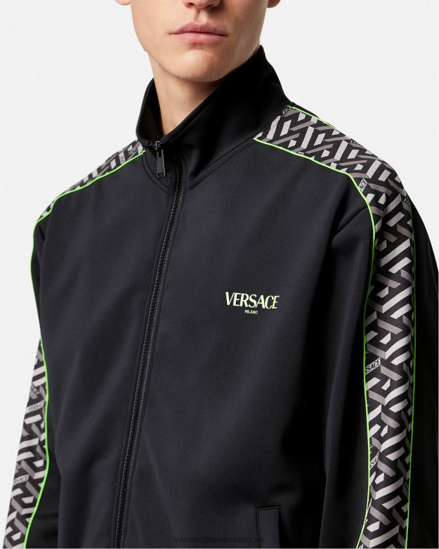 oblečenie X8X8P1458 Versace la greca nylonová tepláková bunda vytlačiť muži