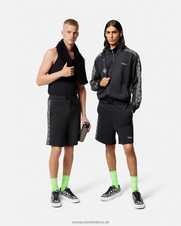 oblečenie X8X8P1459 Versace la greca nylonové športové šortky vytlačiť muži