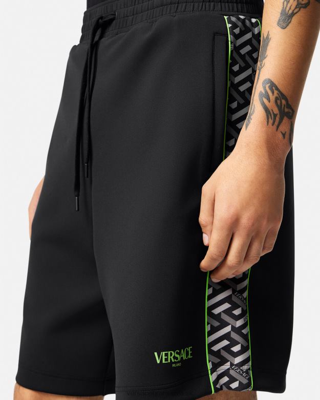 oblečenie X8X8P1459 Versace la greca nylonové športové šortky vytlačiť muži