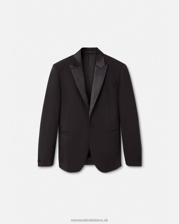 oblečenie X8X8P1260 Versace formálny vlnený blejzer čierna muži