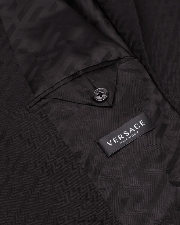 oblečenie X8X8P1264 Versace blejzer na mieru la greca čierna muži