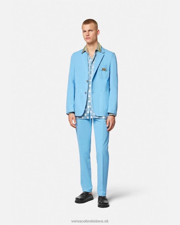 oblečenie X8X8P1266 Versace jednoradové sako medusa biggie svetlo modrá muži