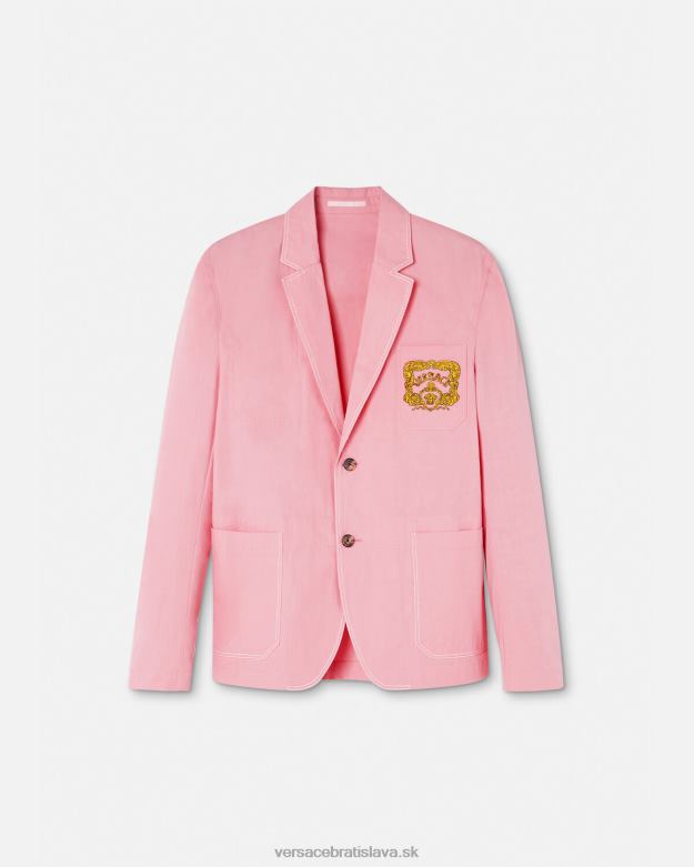 oblečenie X8X8P1268 Versace mušľový barokový blejzer Ružová muži