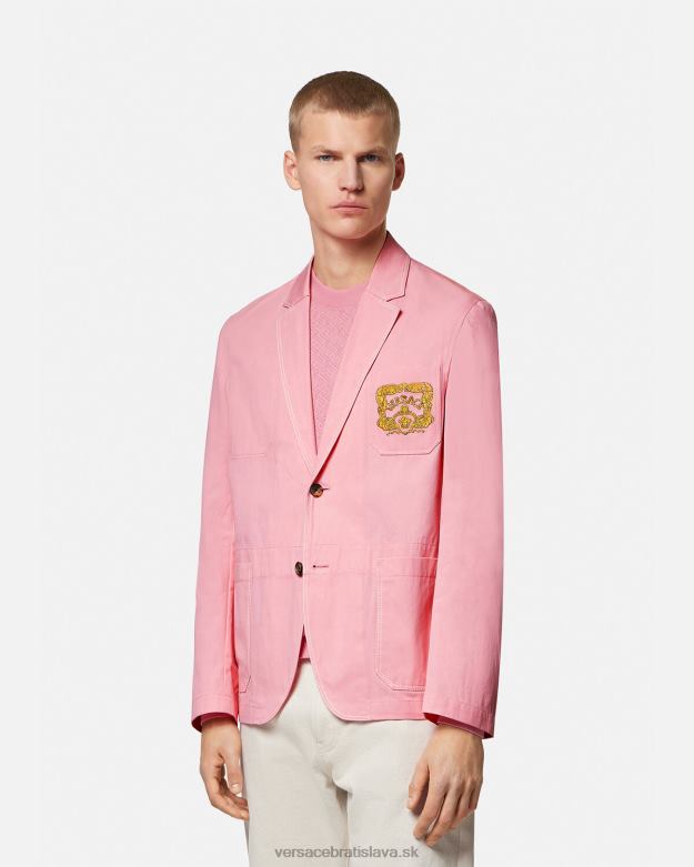 oblečenie X8X8P1268 Versace mušľový barokový blejzer Ružová muži