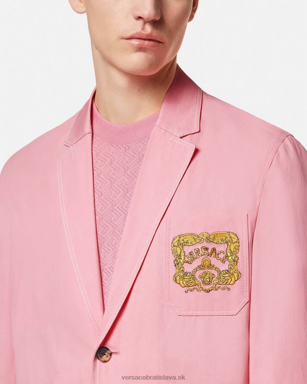 oblečenie X8X8P1268 Versace mušľový barokový blejzer Ružová muži