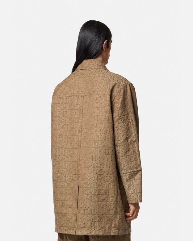oblečenie X8X8P1220 Versace celoplošný kabát vytlačiť muži