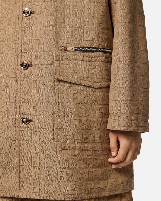 oblečenie X8X8P1220 Versace celoplošný kabát vytlačiť muži