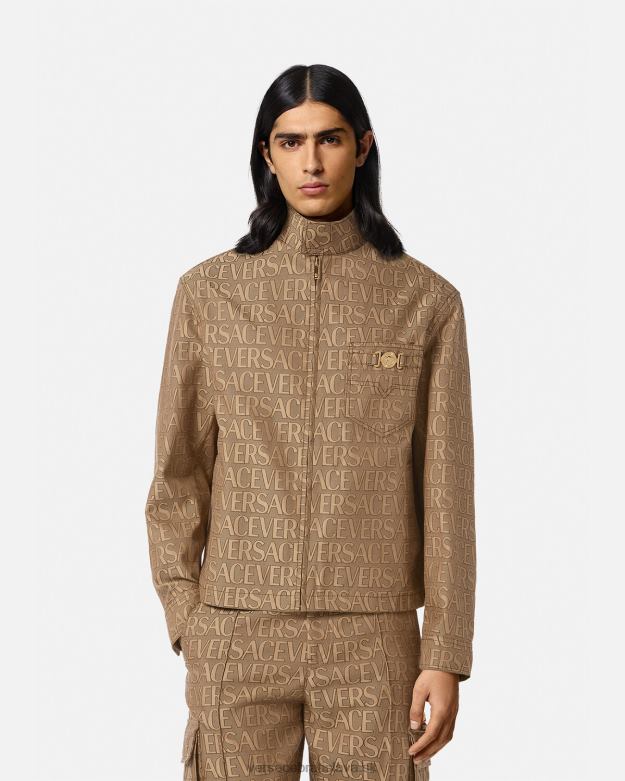 oblečenie X8X8P1221 Versace celoplošná blúzková bunda vytlačiť muži