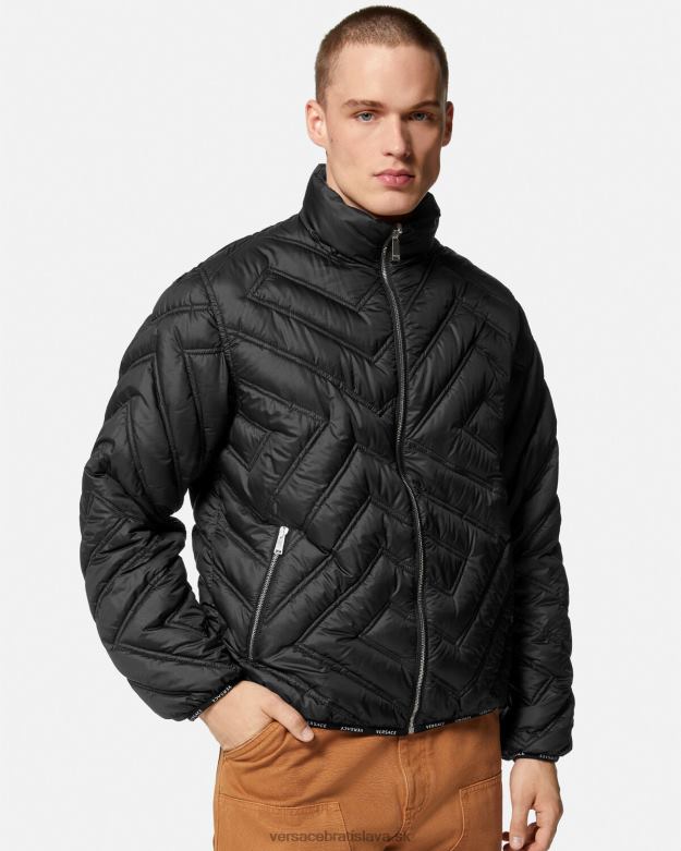 oblečenie X8X8P1228 Versace la greca puffer bunda čierna muži