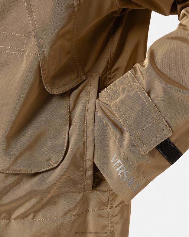 oblečenie X8X8P1231 Versace bunda s logom vetrovky béžová muži