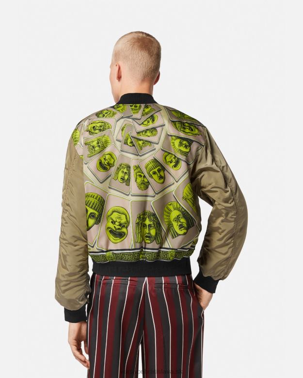 oblečenie X8X8P1232 Versace le maschere bomber bunda vytlačiť muži