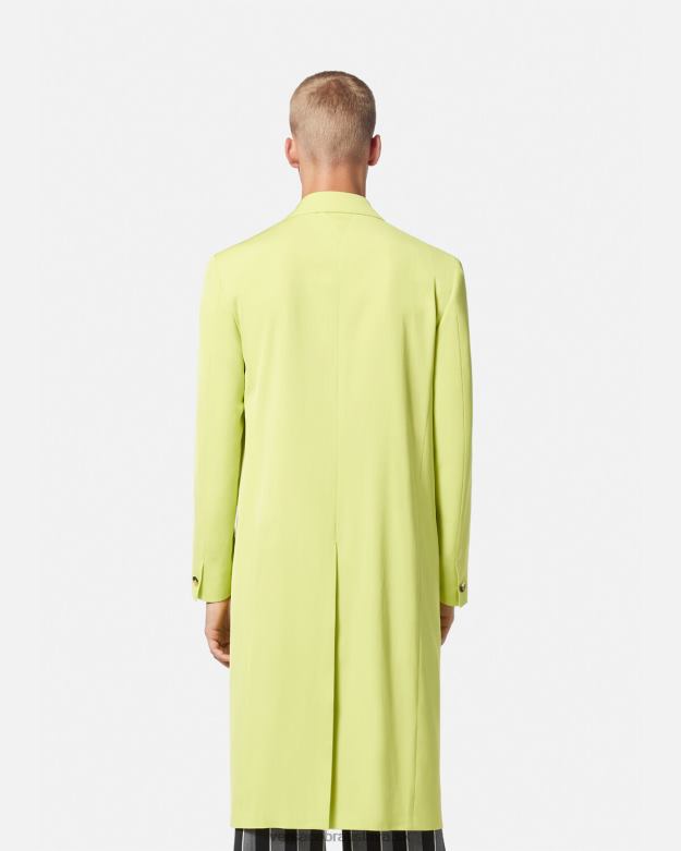 oblečenie X8X8P1233 Versace dvojradový kabát vápno muži