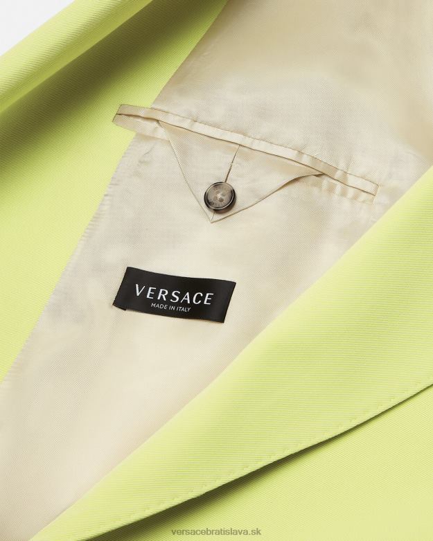 oblečenie X8X8P1233 Versace dvojradový kabát vápno muži
