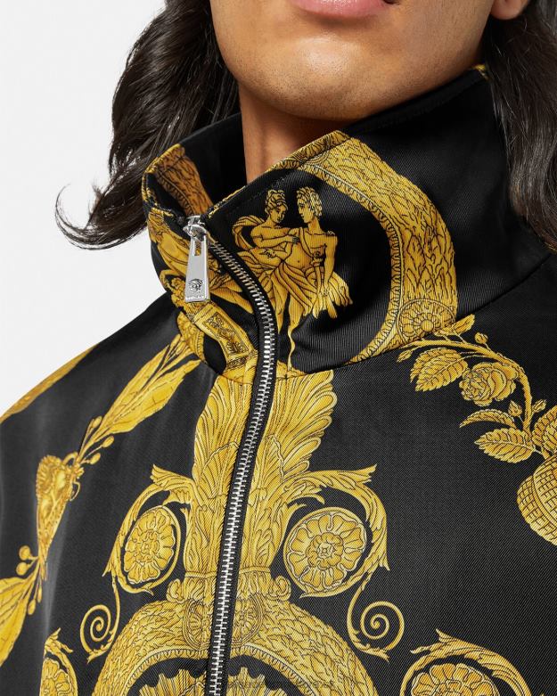 oblečenie X8X8P1236 Versace maschera baroková blúzková bunda vytlačiť muži