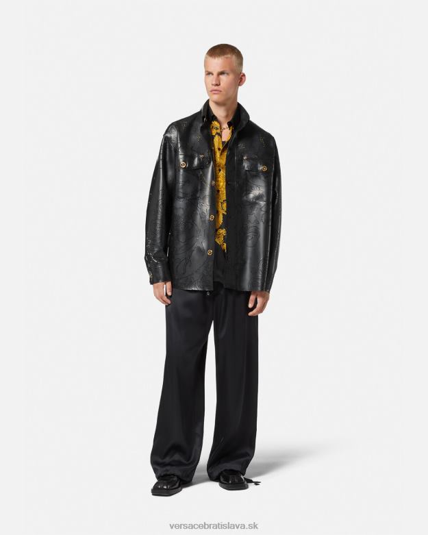 oblečenie X8X8P1237 Versace barocco latexové tielko čierna muži