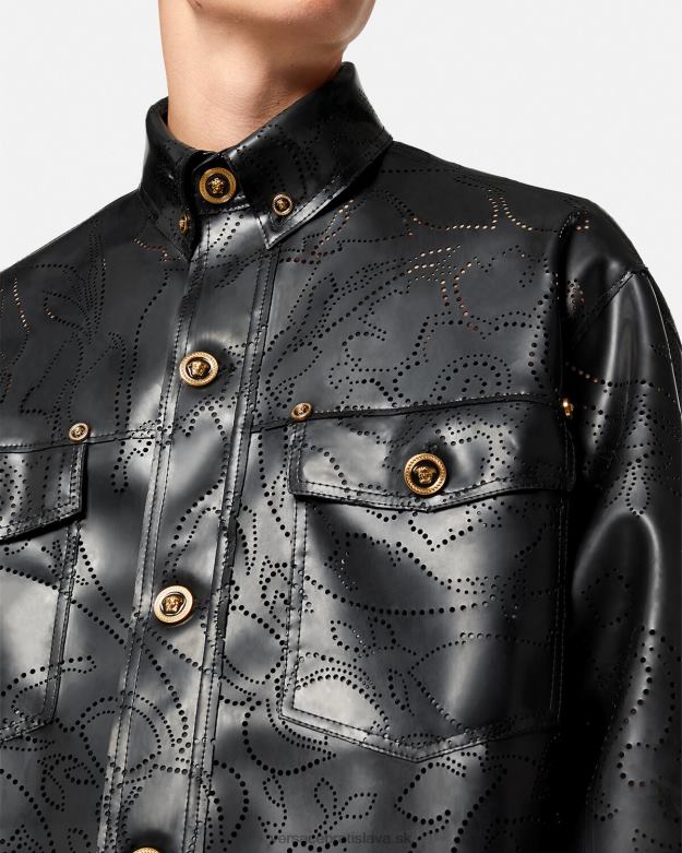oblečenie X8X8P1237 Versace barocco latexové tielko čierna muži