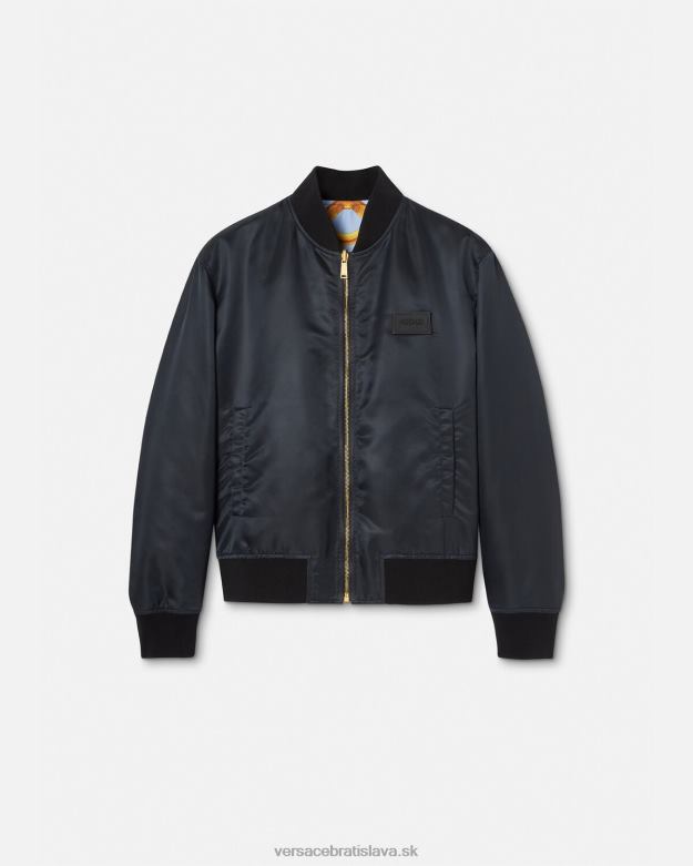 oblečenie X8X8P1240 Versace obojstranná bomber bunda barocco 660 modrá a zlatá muži