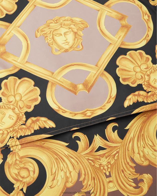 oblečenie X8X8P1241 Versace bunda barocco 660 windbreaker hnedá a zlatá muži