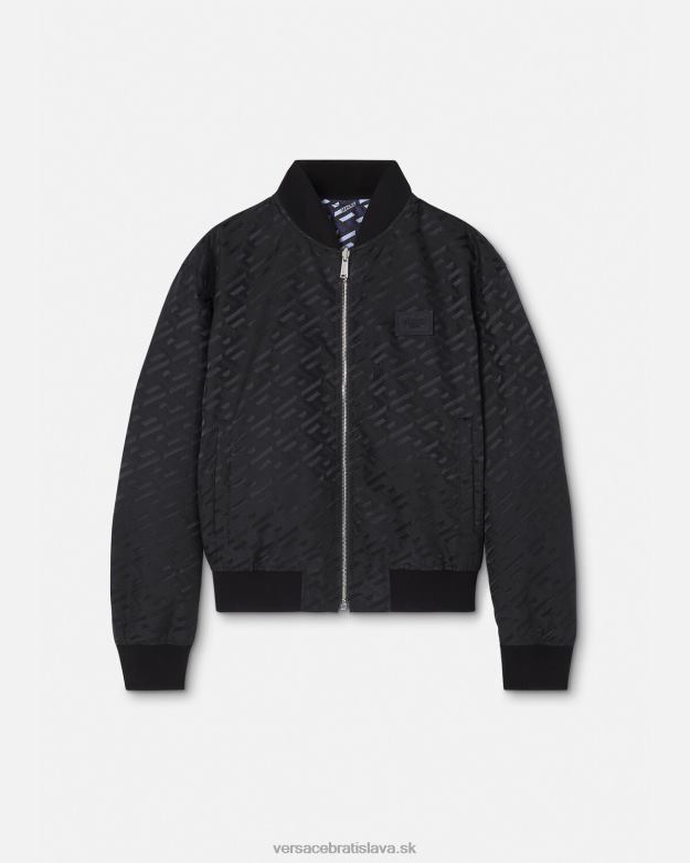 oblečenie X8X8P1246 Versace obojstranná bomber bunda la greca čierna muži