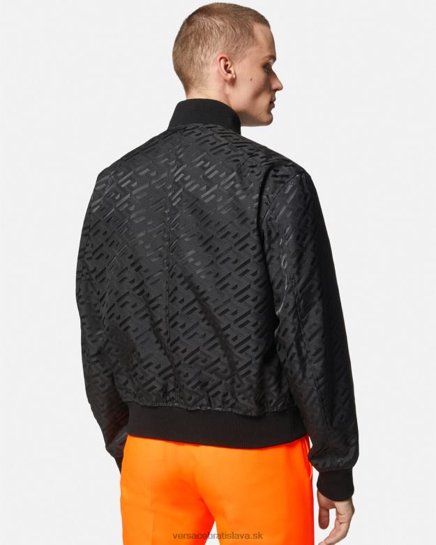 oblečenie X8X8P1246 Versace obojstranná bomber bunda la greca čierna muži