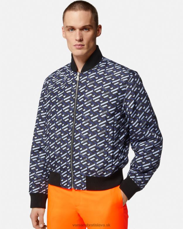 oblečenie X8X8P1246 Versace obojstranná bomber bunda la greca čierna muži