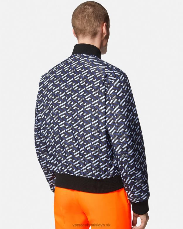 oblečenie X8X8P1246 Versace obojstranná bomber bunda la greca čierna muži