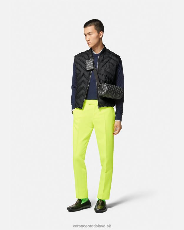 oblečenie X8X8P1247 Versace la greca puffer vesta čierna muži