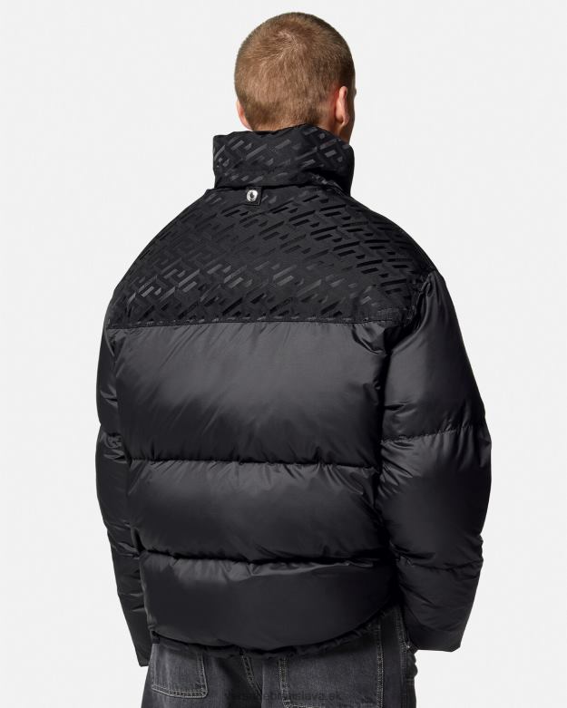 oblečenie X8X8P1248 Versace la greca puffer bunda čierna muži
