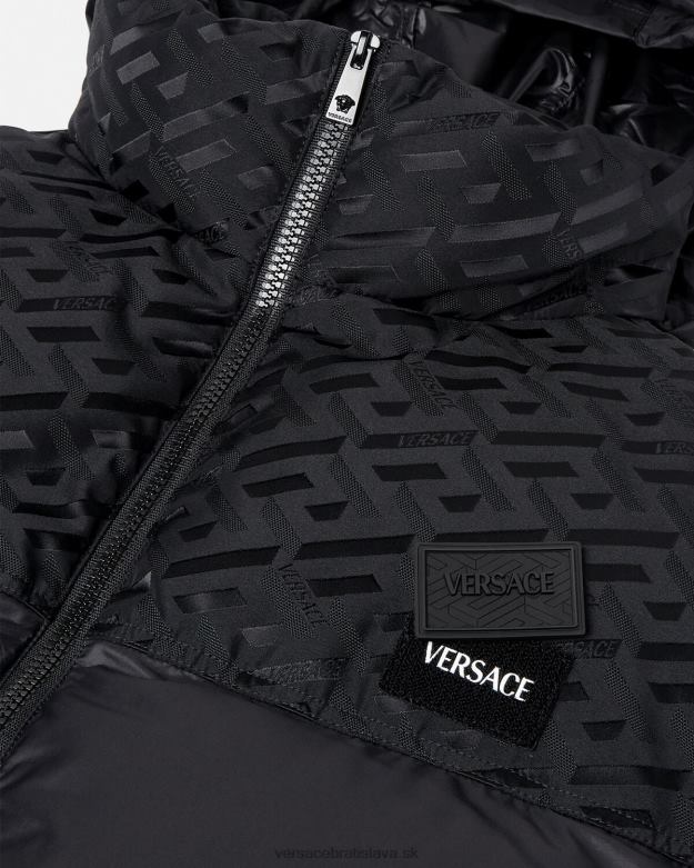 oblečenie X8X8P1248 Versace la greca puffer bunda čierna muži