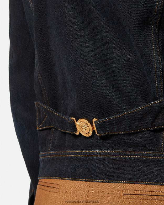 oblečenie X8X8P1252 Versace džínsová bunda medusa čierna muži