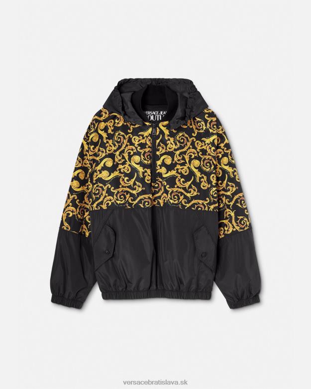 oblečenie X8X8P2380 Versace skica couture bunda s kapucňou čierne zlato muži