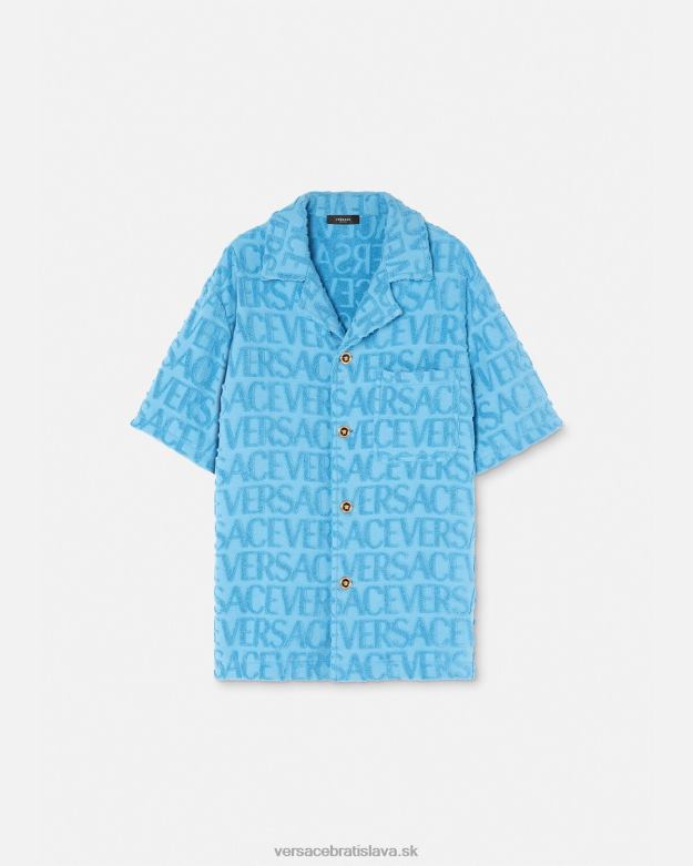 oblečenie X8X8P1280 Versace celoplošné uterákové tričko svetlo modrá muži