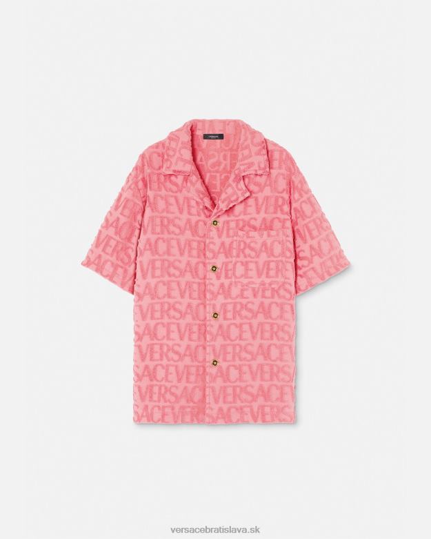 oblečenie X8X8P1281 Versace celoplošné uterákové tričko Ružová muži
