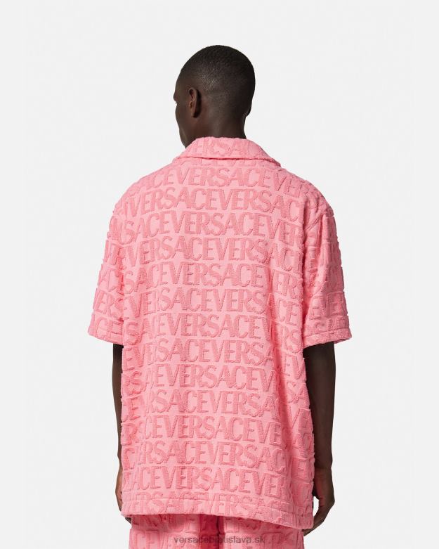 oblečenie X8X8P1281 Versace celoplošné uterákové tričko Ružová muži