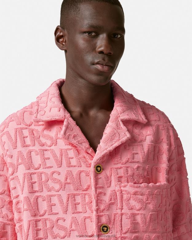oblečenie X8X8P1281 Versace celoplošné uterákové tričko Ružová muži