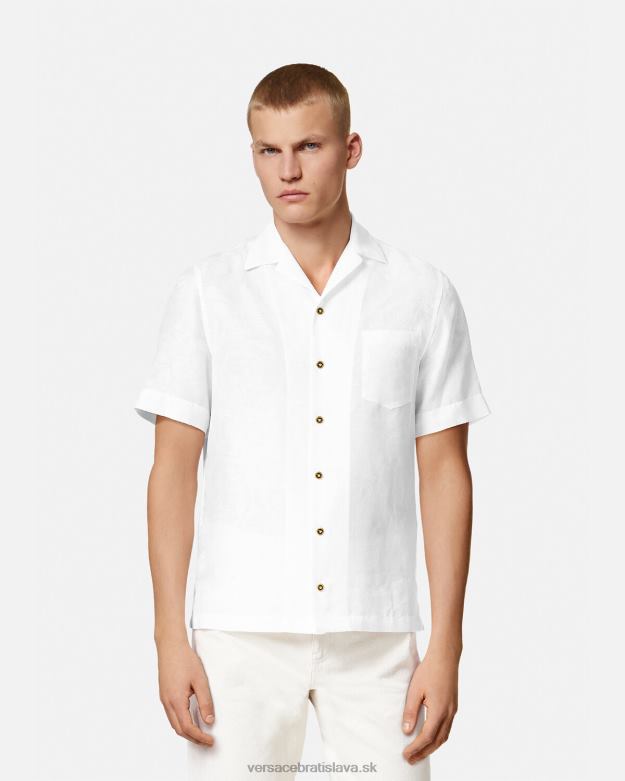 oblečenie X8X8P1290 Versace košeľa s barokovou siluetou biely muži
